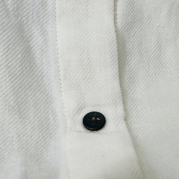 Babette Women's Linen Lagenlook Chore Coat Size‎ S 2X Snap Front Pockets - Picture 8 of 11